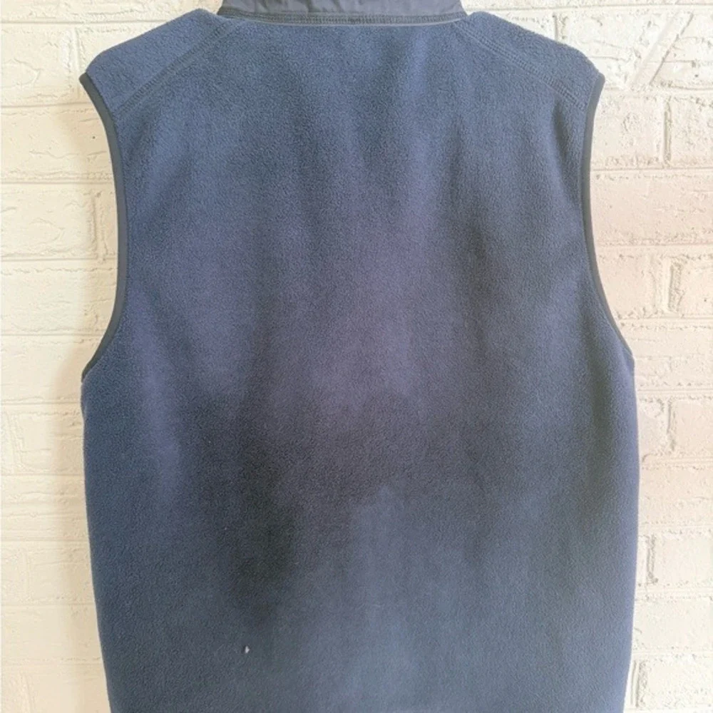 Vineyard Vines Fleece Vest Navy Blue Size S Full‎ Zip Pockets